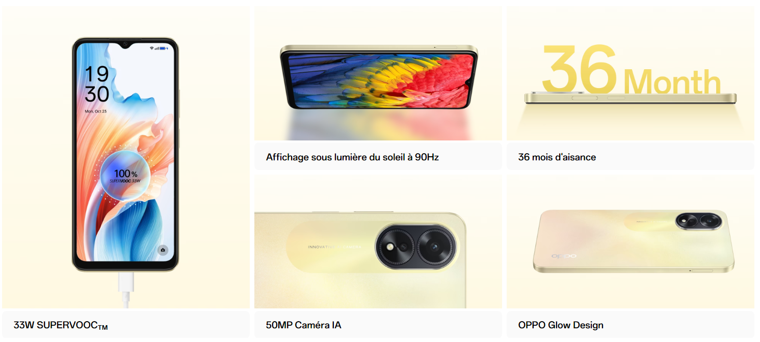 OPPO A38 POINTS FORTS
